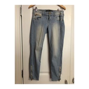 Pin striped light washed express jeans